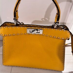 Fendi Peekaboo iseeu medium purse in yellow